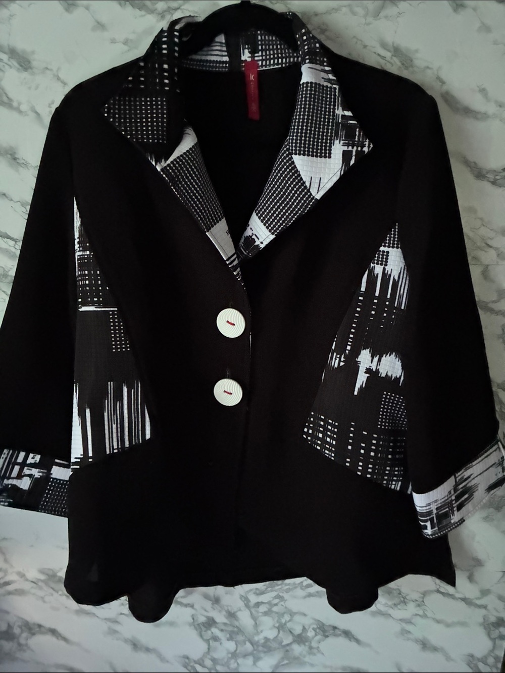 IC by Connie K Patterned Collar Women's Jacket